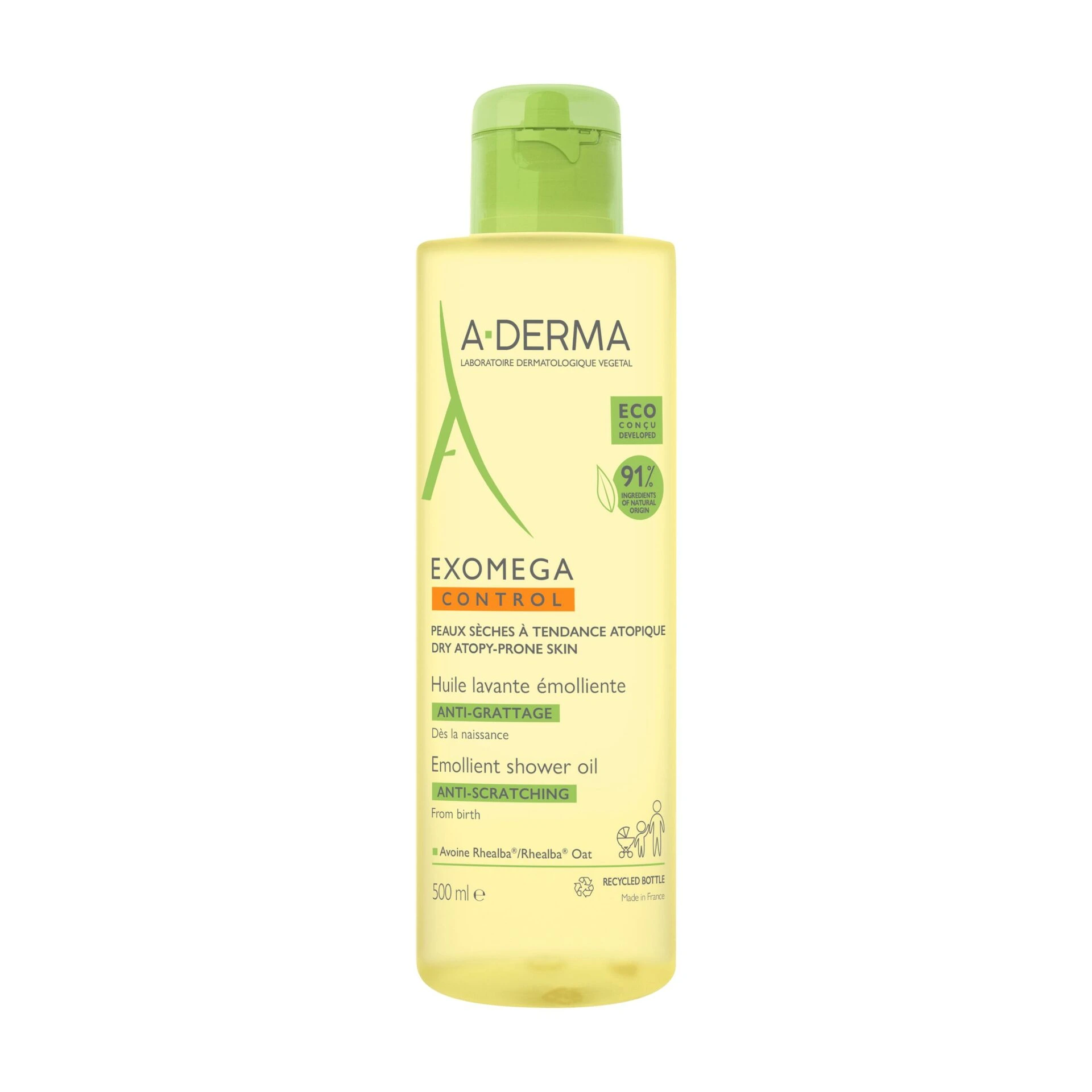 A-DERMA EXOMEGA CONTROLE HUILE LAVANTE EMOLLIENTE 500ML