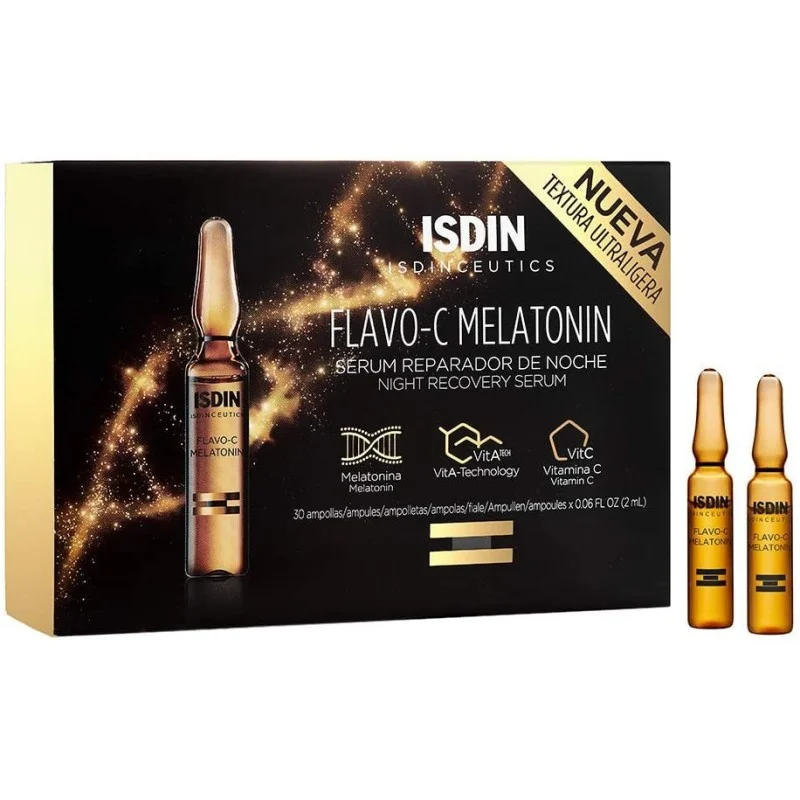 Isdin Flavo C Melatonin serum reparateur nuit 30ampoules 2mL