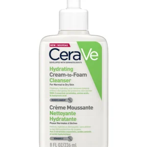 CeraVe Crème Moussante Nettoyante Hydratante Peau Normale à Sèche | 236ml