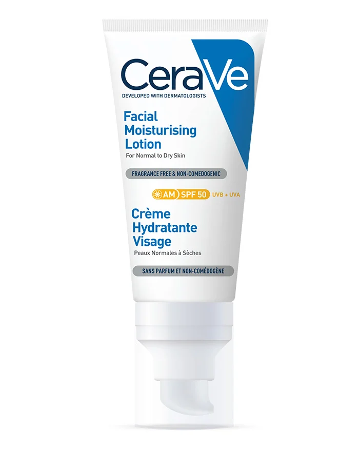CeraVe Crème hydratante visage SPF50 Peaux Normales à Sèches | 52ml