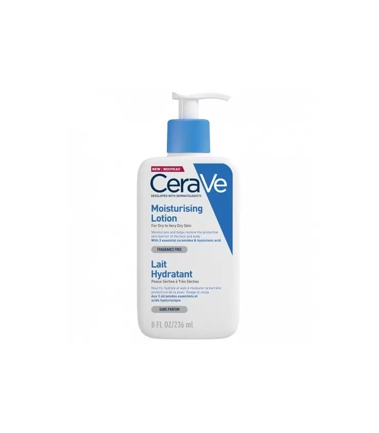 CeraVe Lait Hydratant Léger Peau Sèche à Très Sèche | 236ml