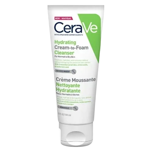 CeraVe Crème Moussante Nettoyante Hydratante Peau Normale à Sèche | 100ml