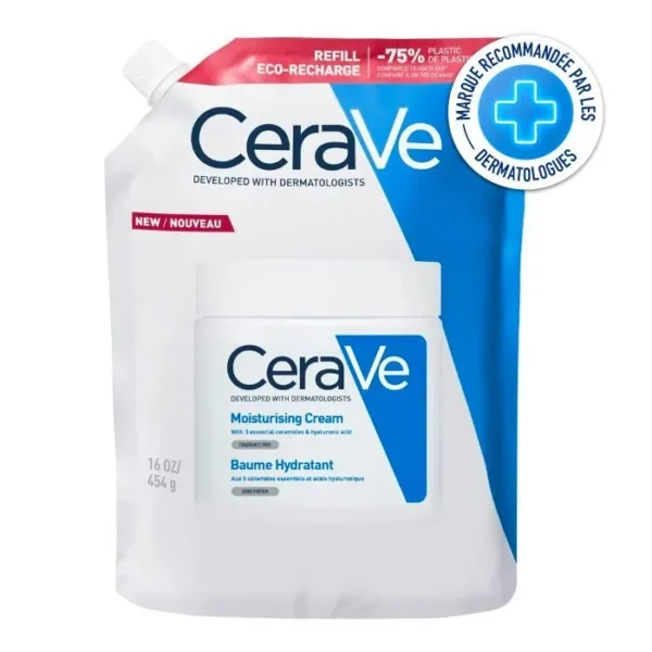 Cerave Baume Hydratant Eco-Recharge 454g - Pour Les Peaux Sèches À Très Sèches
