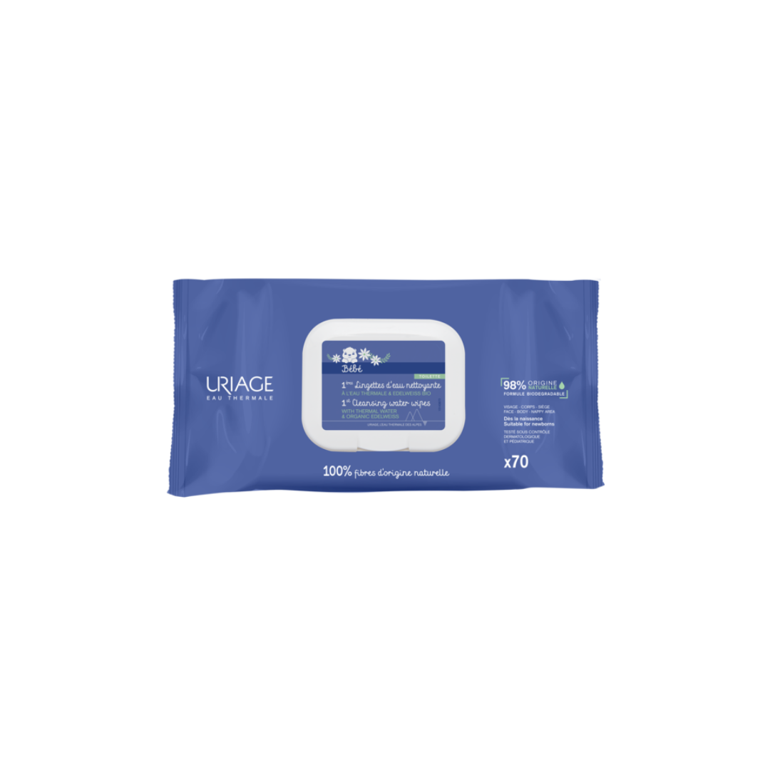 Uriage Bébé – 1ères lingettes nettoyantes 70U