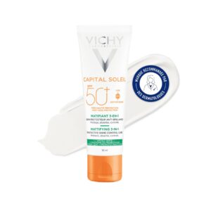 Vichy Capital Soleil Crème Solaire Matifiante 3en1 SPF50+ Peau Mixte Acnéique | 50ml