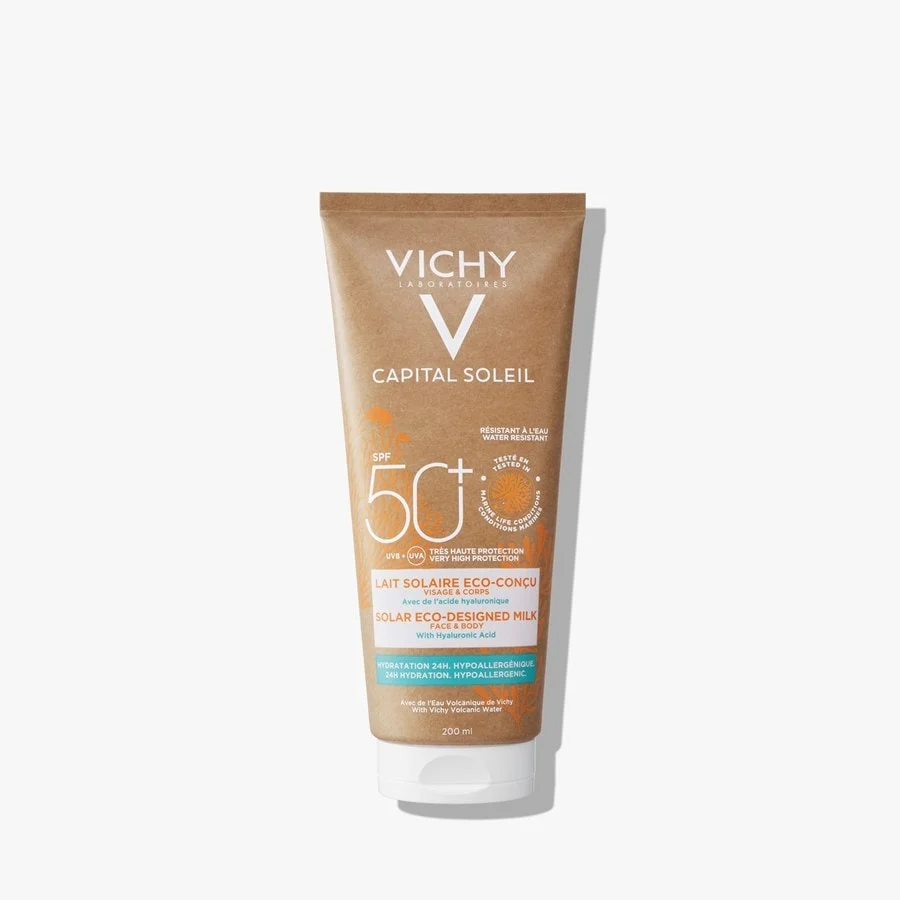 Vichy Capital Soleil Lait Solaire Eco-Conçu Tous Types de Peaux | 200ml