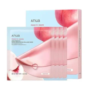 ANUA PEACH 70+ NIACIN BRIGHTNING COLLAGEN MASK PACK DE 4