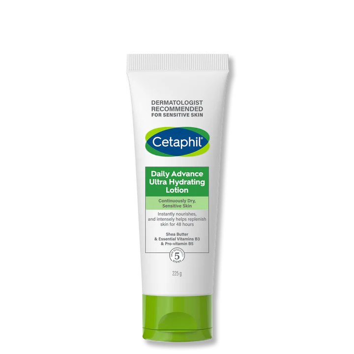 CETAPHIL Daily Advance Lotion 225g Hydratant Quotidien Peau Sèche Très Sèche Hydratation 24h Texture Légère Non Grasse