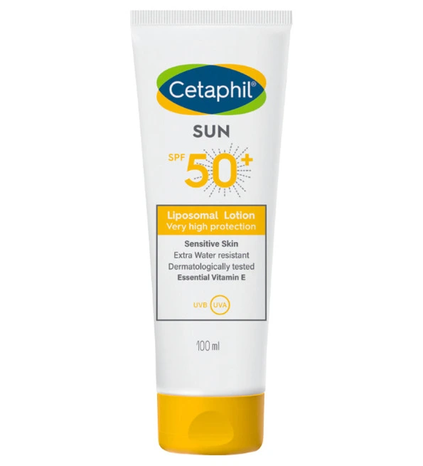 CETAPHIL Sun Lotion SPF50+ 100ml Lait Solaire Technologie Liposomale Hydratation Renforcée Peaux Sensibles Sèches Protection UV Quotidienne