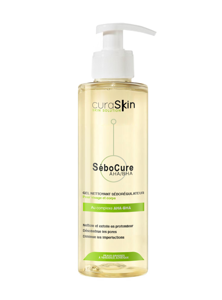 Curaskin Sebocure Gel Nettoyant Seboregulateur Peau Grasse  200ml
