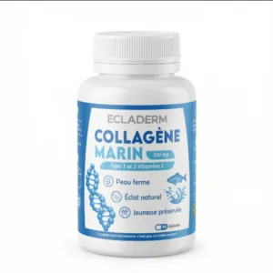 ECLADERM Collagène Marin 90 Gélules – Eclat, Anti-Âge & Élasticité