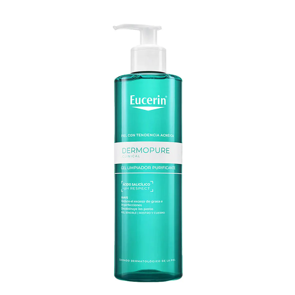 EUCERIN Dermopure Gel Nettoyant 200ml Sans Savon Peaux Acnéiques Imperfections Contrôle Sébum Anti-Brillance