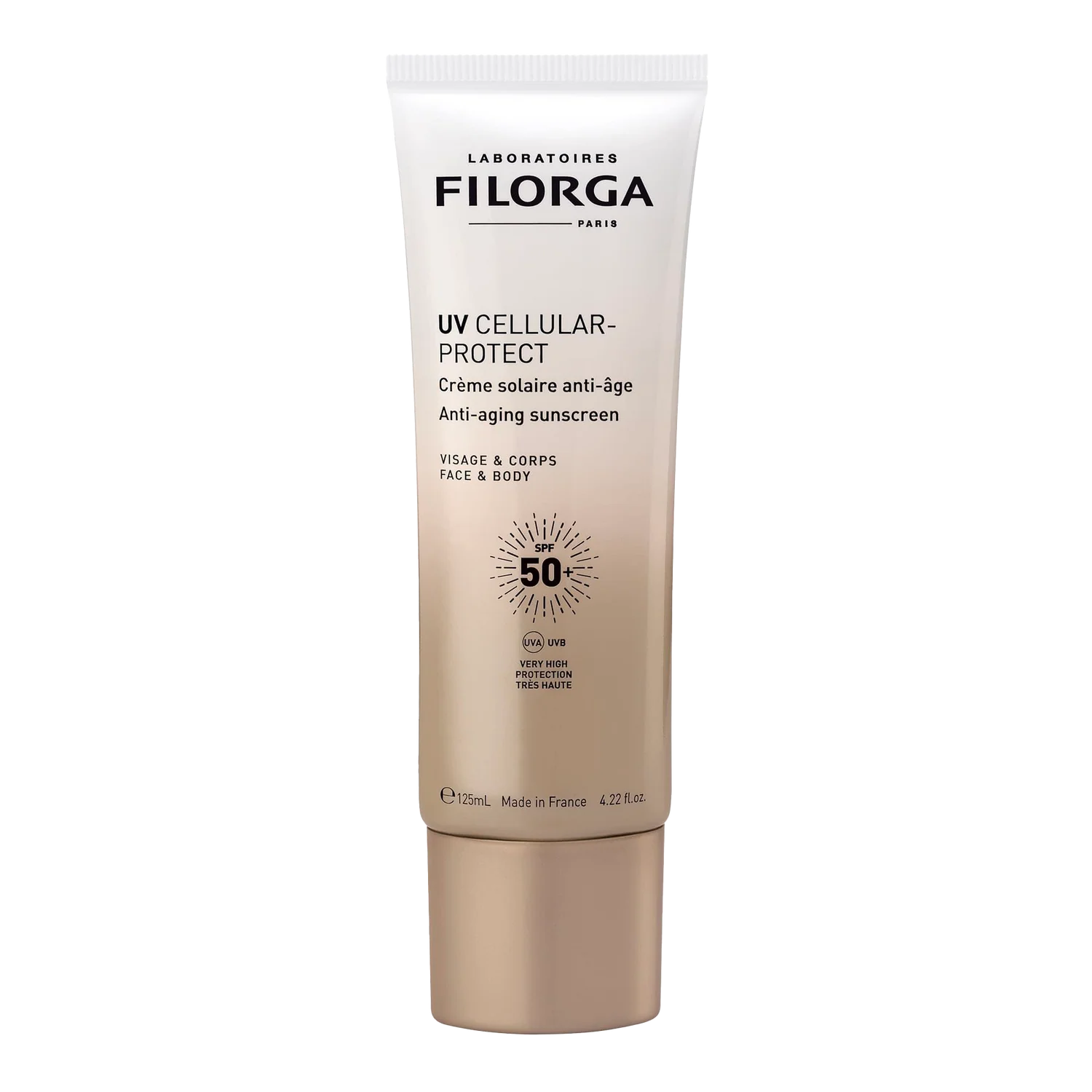 FILORGA – UV Celullar-Protect Crème Solaire Anti-Âge Visage & Corps SPF50+ – 125ml