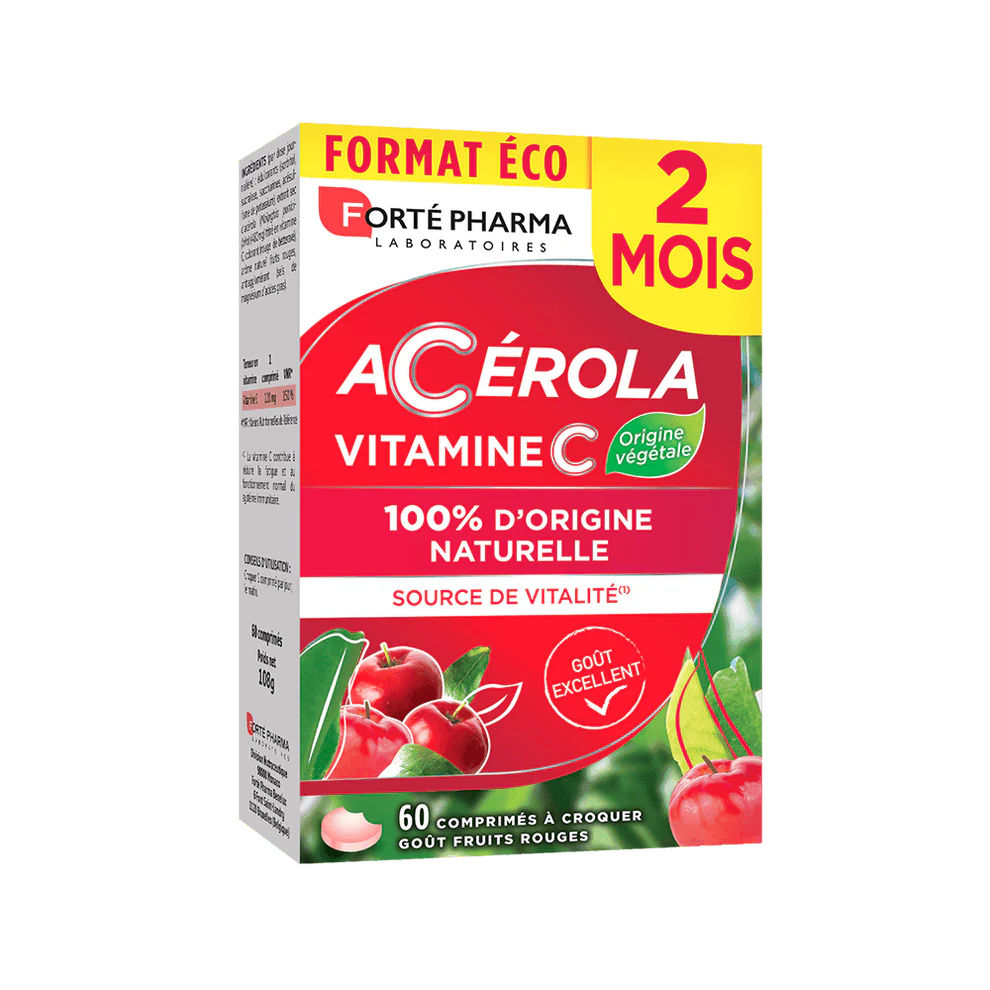 FORTÉ PHARMA – Acérola Vitamine C – 60 comprimés