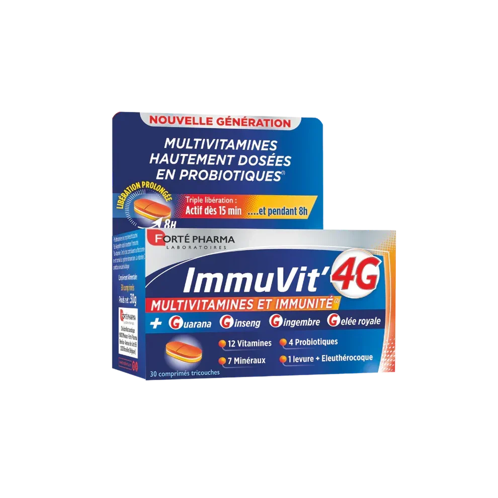 FORTÉ PHARMA – Immuvit 4g Multivitamines Et Immunité – 30 Comprimés
