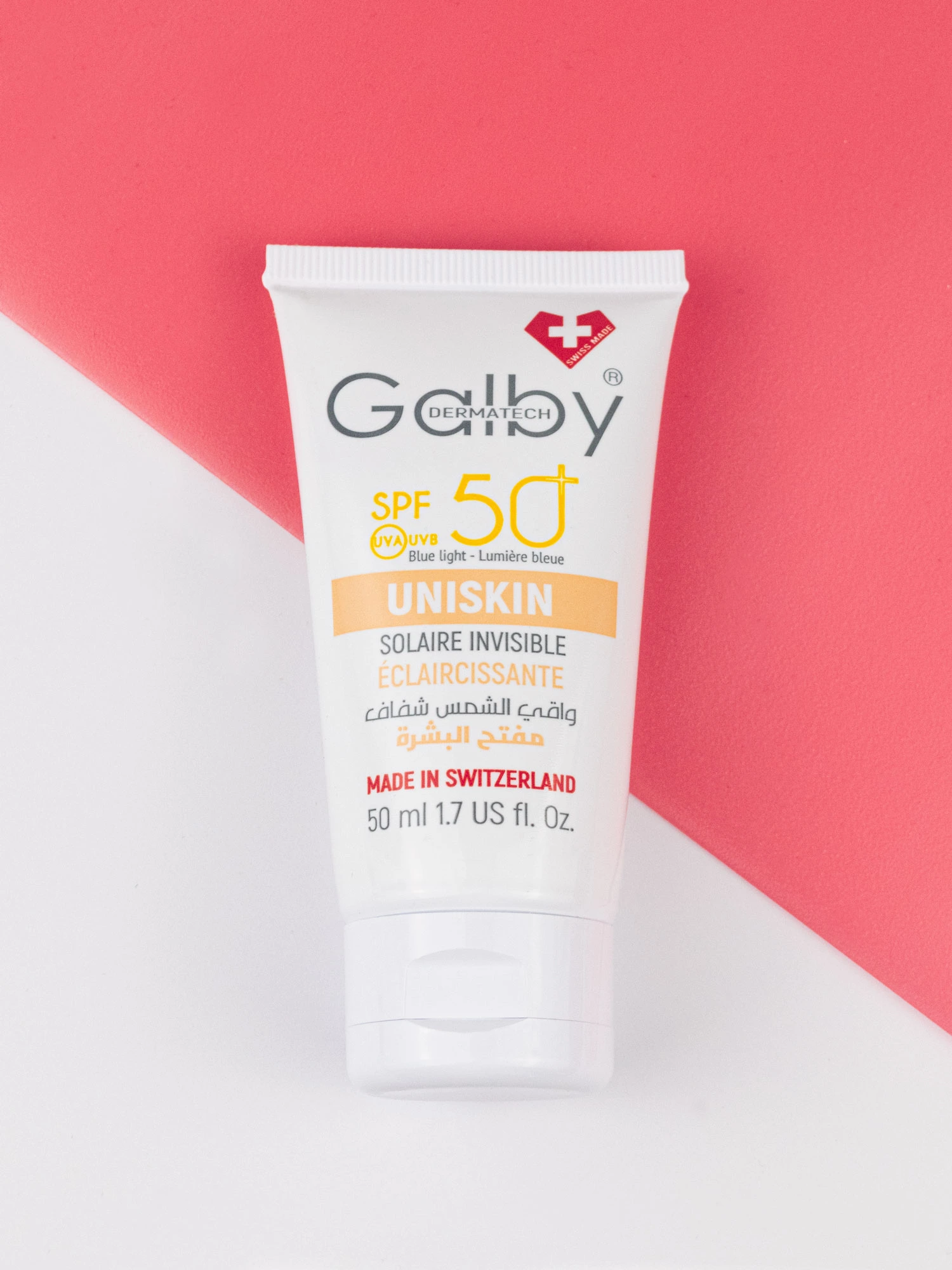 GALBY DERMATECH – Uniskin Solaire Invisible Eclaircissante SPF50+ – 50ml