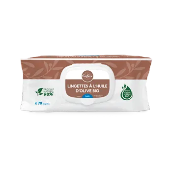 GIFRER – Bébé Lingettes Nettoyantes À L’huile D’olive Vierge – 70u