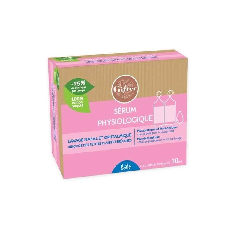 GIFRER – Bébé Sérum PHYSIOLOGIQUE Lavage Nasal Et Ophtalmique – 5x – 5ml