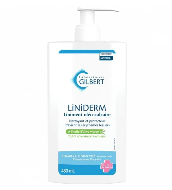 GILBERT – Liniderm Liniment Oléo-calcaire Soin Pour Le Change Pompe – 480ml