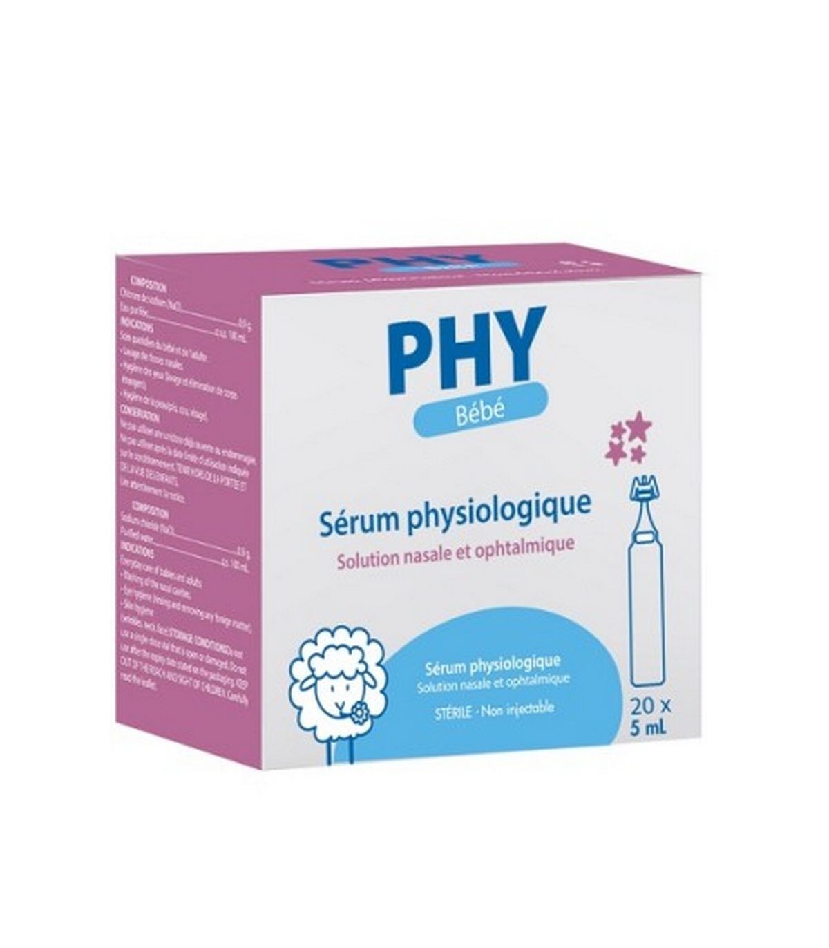 GILBERT – PHY Bébé Sérum PHYSIOLOGIQUE Solution Nasale Et Ophtalmique – 20x – 5ml