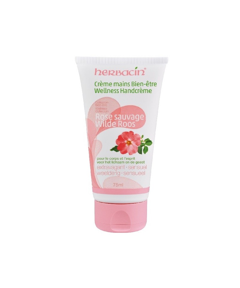 HERBACIN – Crème Mains Bien-être Rose Sauvage – 75ml