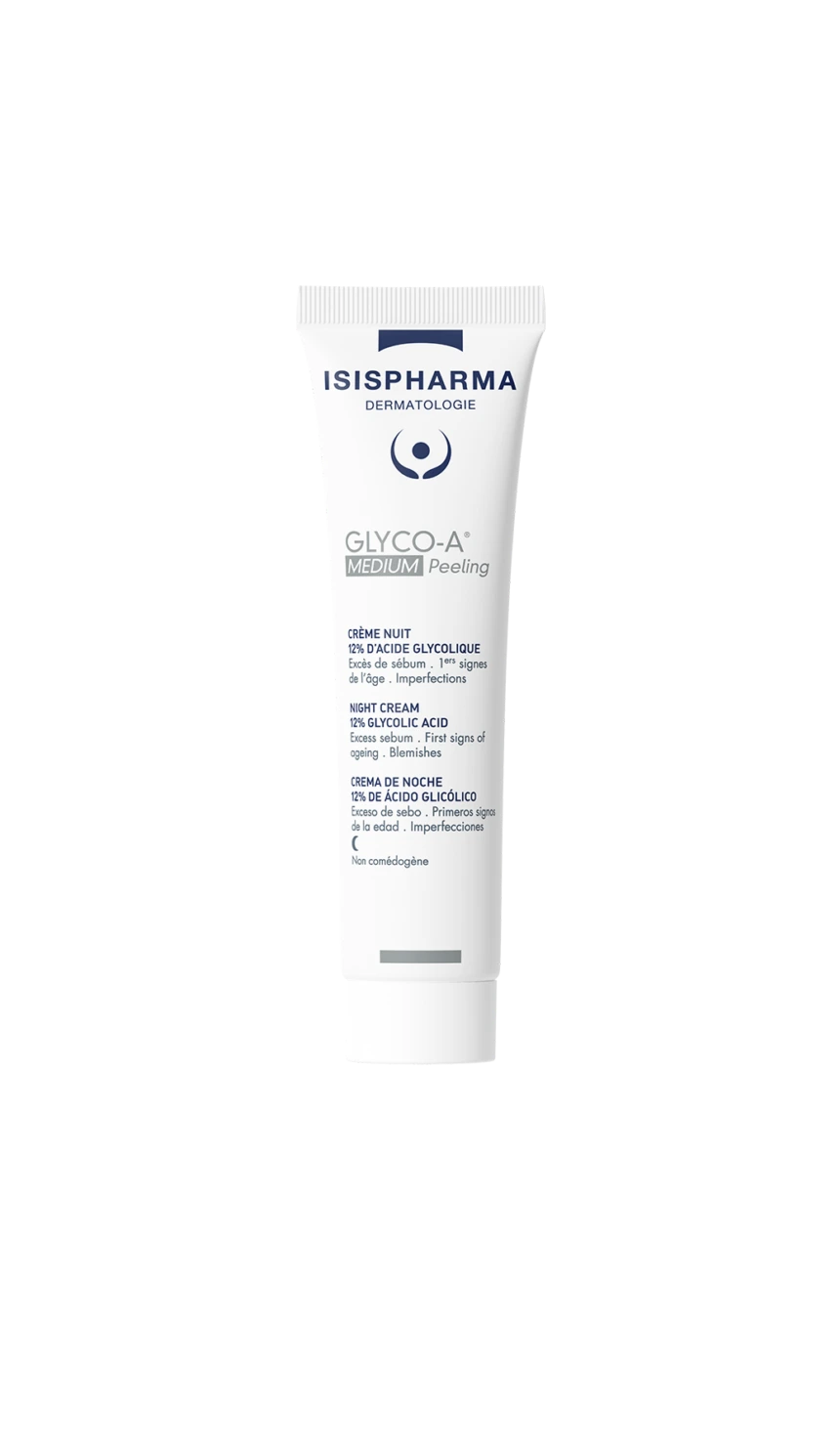 ISISPHARMA – Glyco-a Medium Peeling Crème Nuit 12% D’acide Glycolique – 30ml