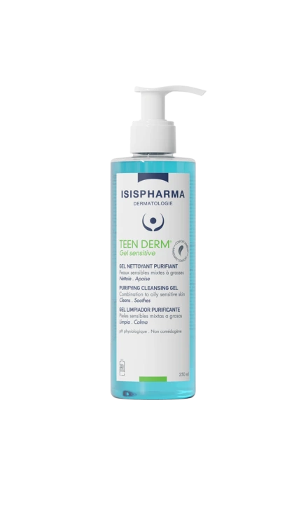 ISISPHARMA – Teen Derm Sensitive Gel Nettoyant Purifiant – 250ml