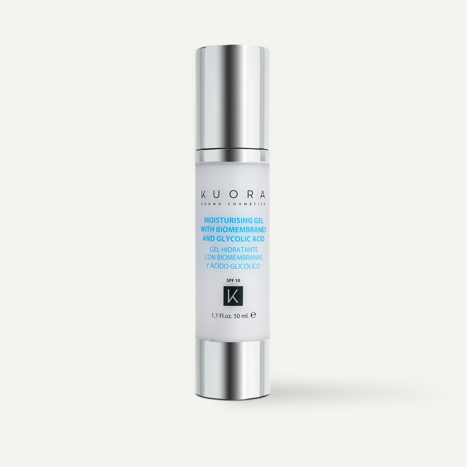 KUORA facial Line Gel Hydratant Aux Biomembranes Et À L’acide Glycolique SPF10 50mL