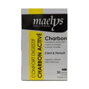MAELYS – Confort Digestif Charbon Activé – 30 Gélules