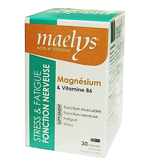 MAELYS – Magnésium Et Vitamine B6 – 30 gélules