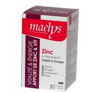 MAELYS – Zinc Et Vitamines B Vitalité Et Énergie – 30 gélules