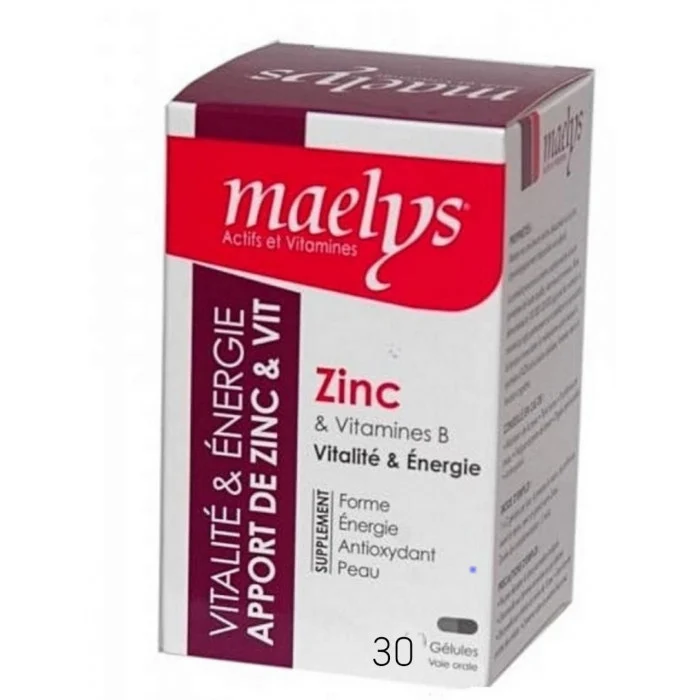 MAELYS – Zinc Et Vitamines B Vitalité Et Énergie – 30 gélules