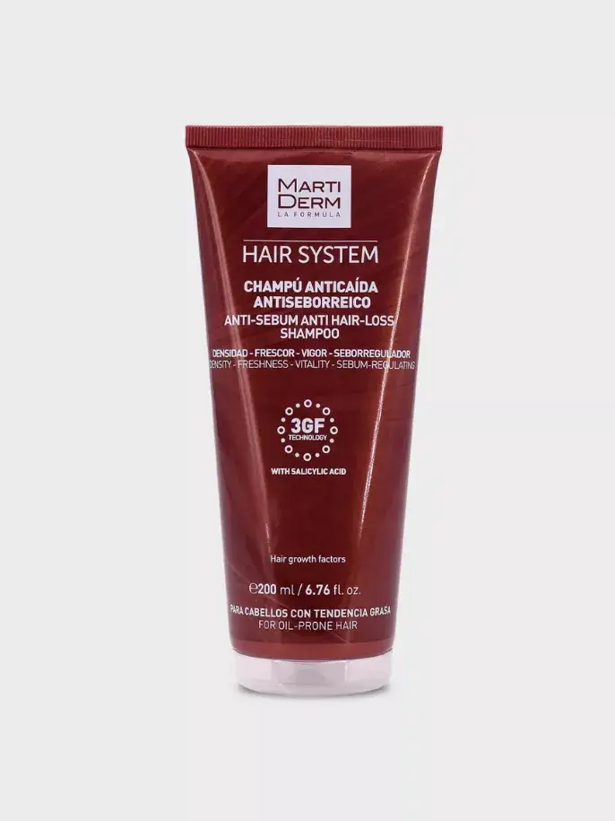 MARTI DERM – Hair System Shampoing Anti-chute Et Séborégulateur – 200ml