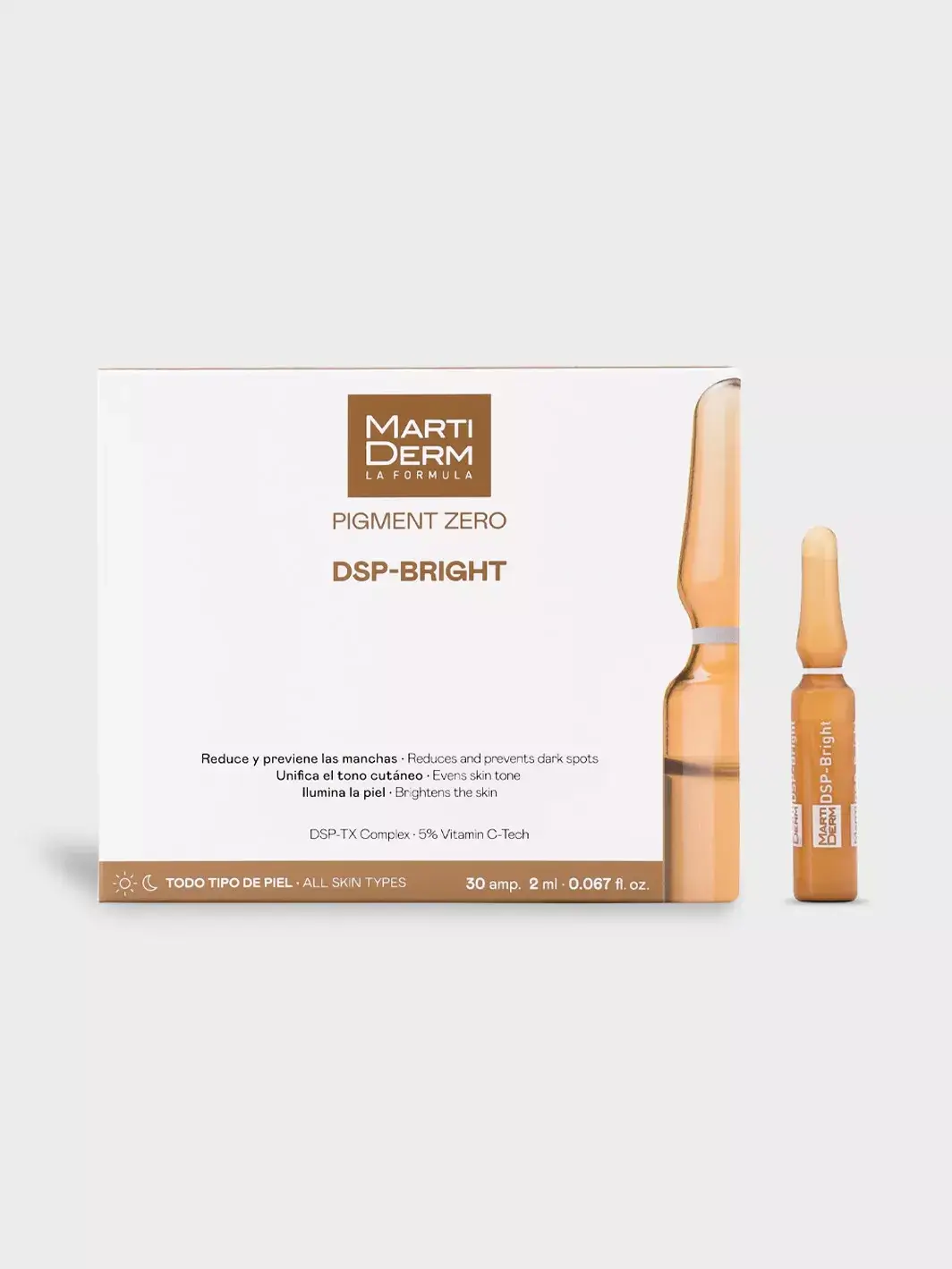 MARTI DERM – Pigment Zero Dsp-bright Réduit Et Prévient Les Taches Ampoules – 10x – 2ml