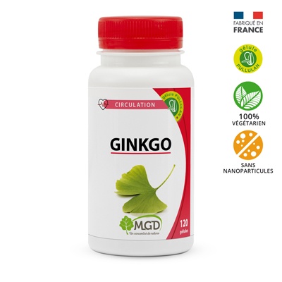 MGD NATURE – Circulation Ginkgo – 120 Gélules