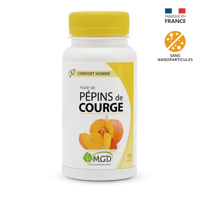MGD NATURE – Confort Homme Huile De Pépins De Courge – 100 Capsules