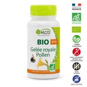 MGD NATURE – Gelée Royale Et Pollen Bio – 90 Gélules