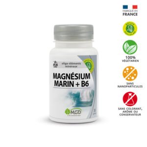 MGD NATURE – Oligo-elements Minéraux Magnésium Marin + B6 – 30 Gélules