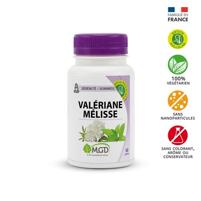 MGD NATURE – Sérénité / Sommeil Valériane Et Mélisse – 60 Gélules