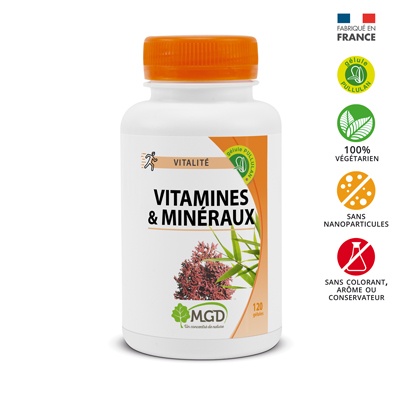 MGD NATURE – Vitalité Vitamines Et Minéraux – 120 Gélules