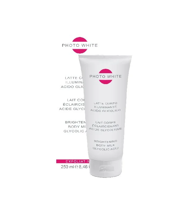 PHOTO-WHITE – Lait Corps Éclaircissant À L’acide Glycolique – 200ml