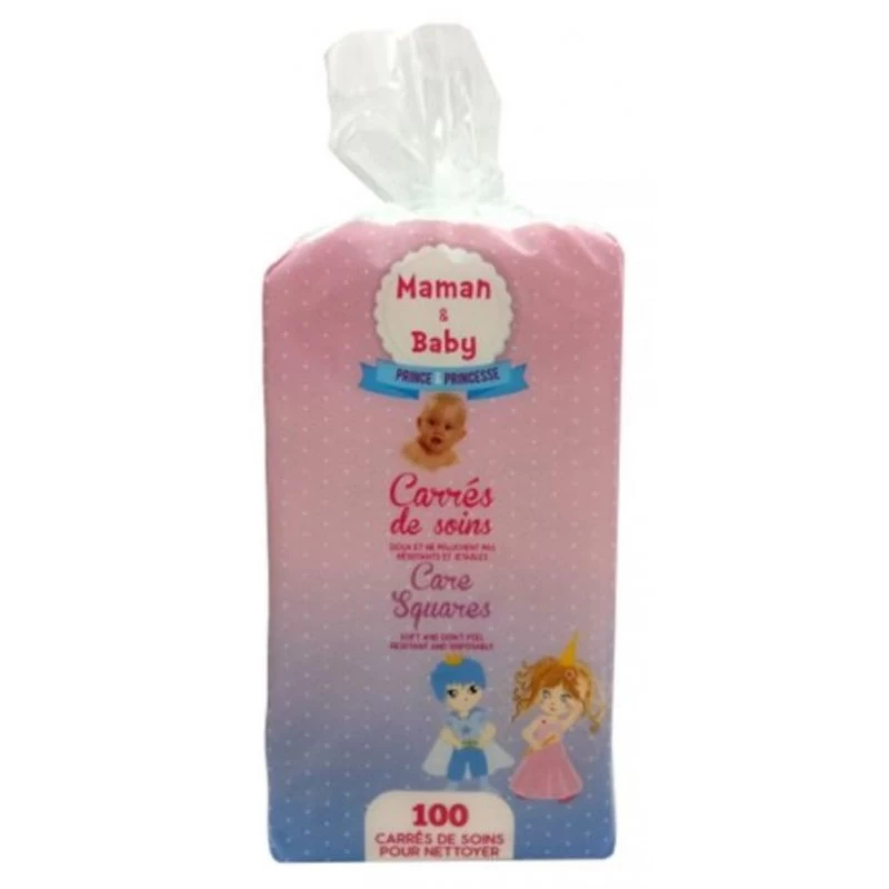 PRINCE ET PRINCESSE 100 CARRÉS DE SOINS NON-TISSÉS