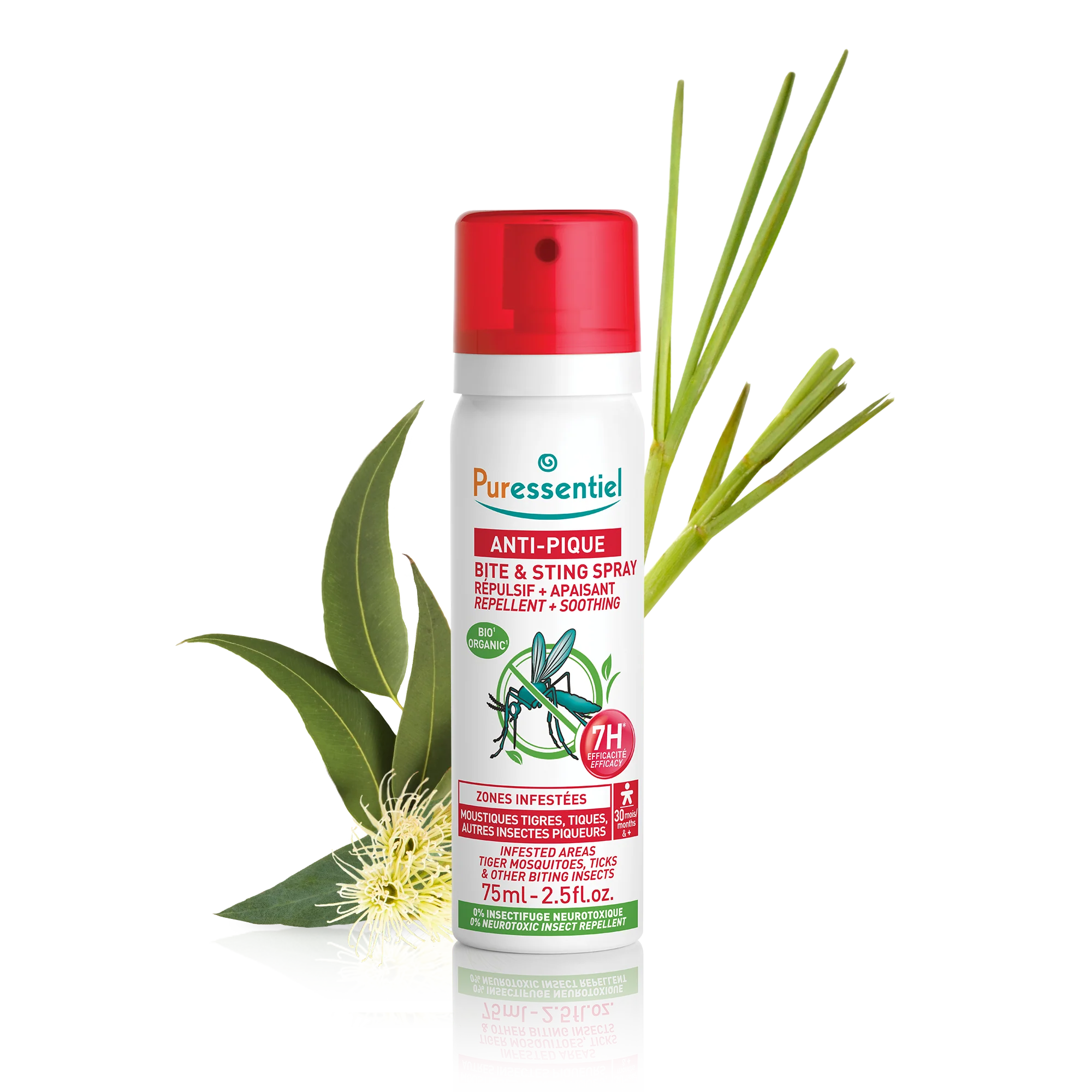 PURESSENTIEL – Anti-pique Spray Répulsif Et Apaisant 7h – 75ml