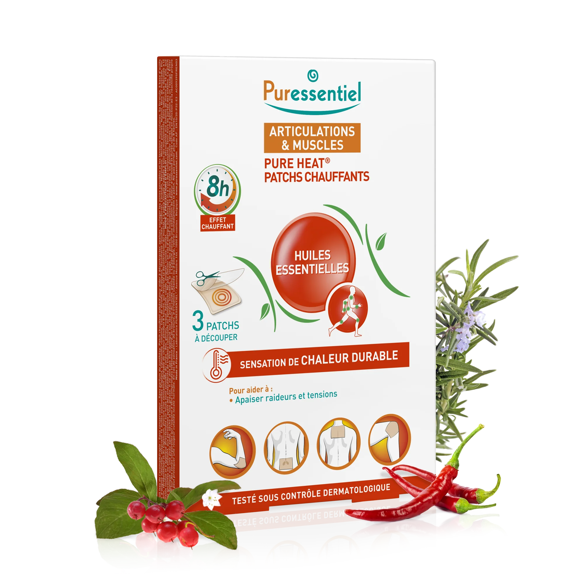 PURESSENTIEL – Articulations Et Muscles Patchs Chauffants – 3u