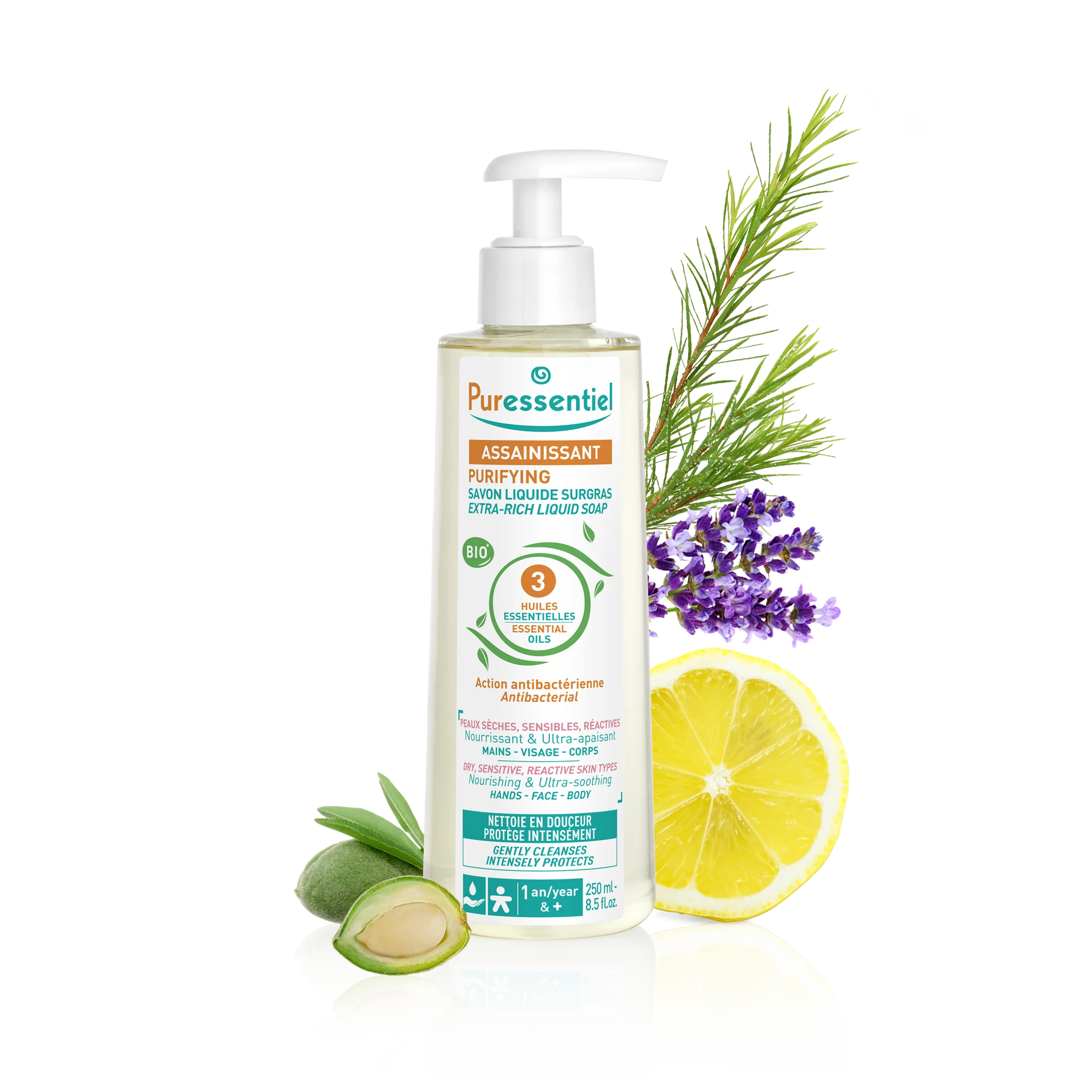PURESSENTIEL – Assainissant Savon Liquide Surgras – 250ml