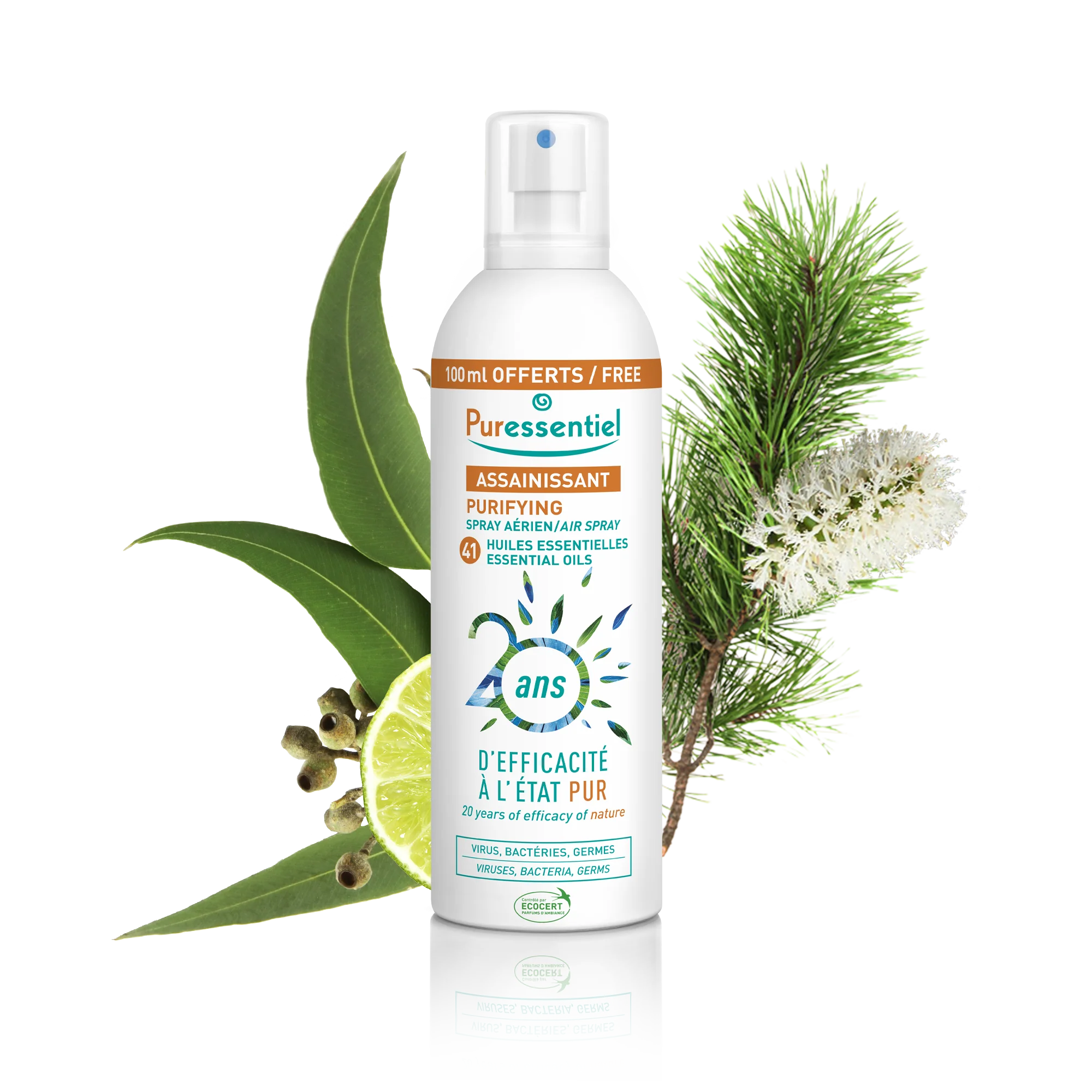 PURESSENTIEL – Assainissant Spray Aérien Aux Huiles Essentielles – 500ml