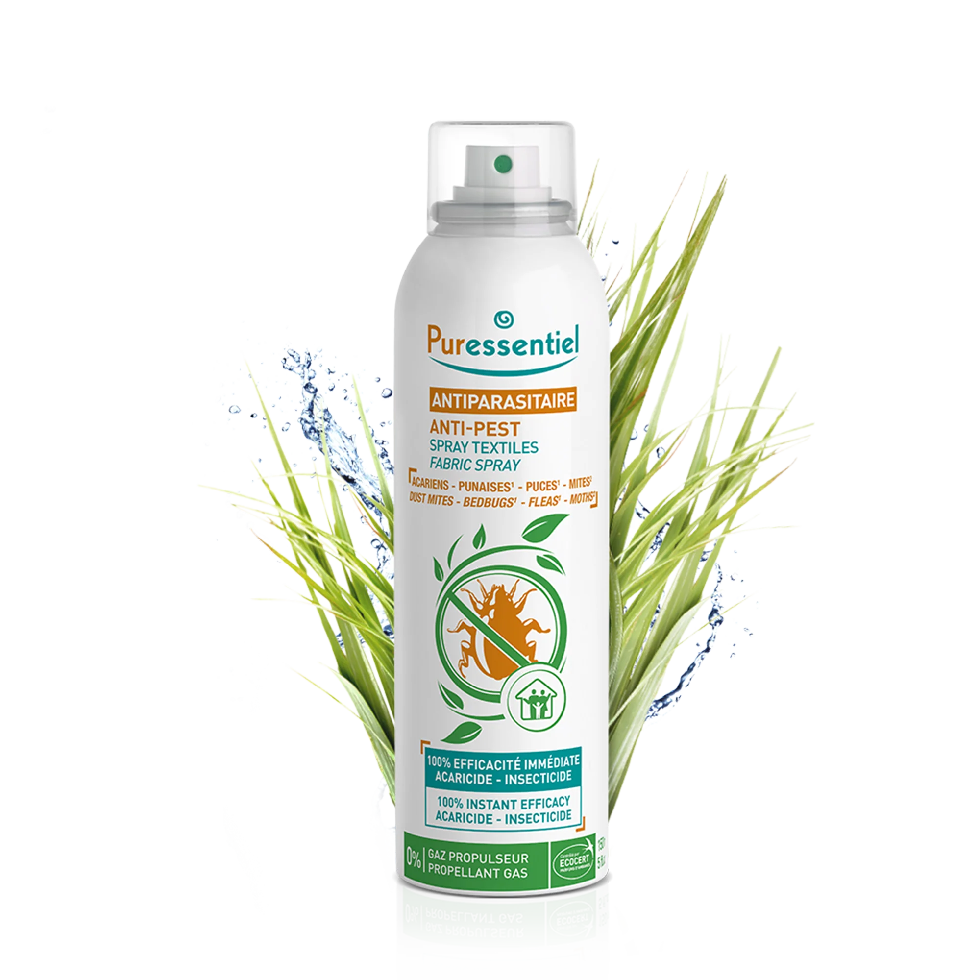 PURESSENTIEL – Assainissant Spray Textiles Anti-parasitaire – 150ml