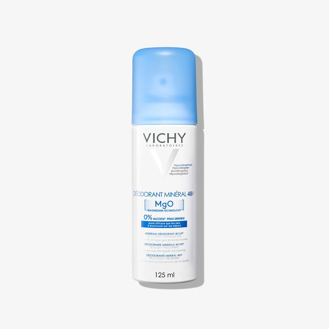 VICHY – Déodorant Aérosol Minéral MgO Peau Sensible 48h – 125ml