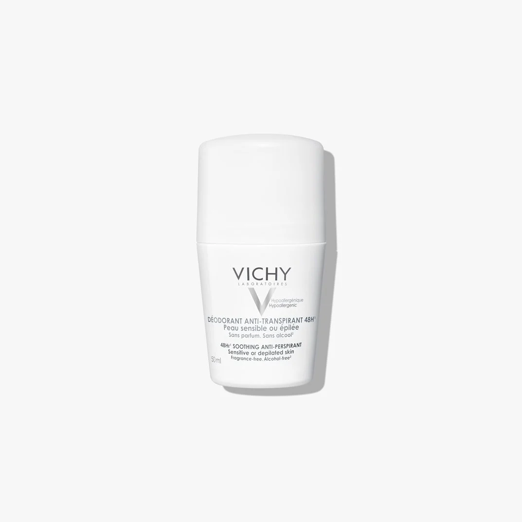 VICHY – Déodorant Roll-On Anti-Transpirant Peau Sensible Ou Épilée 48h – 50ml