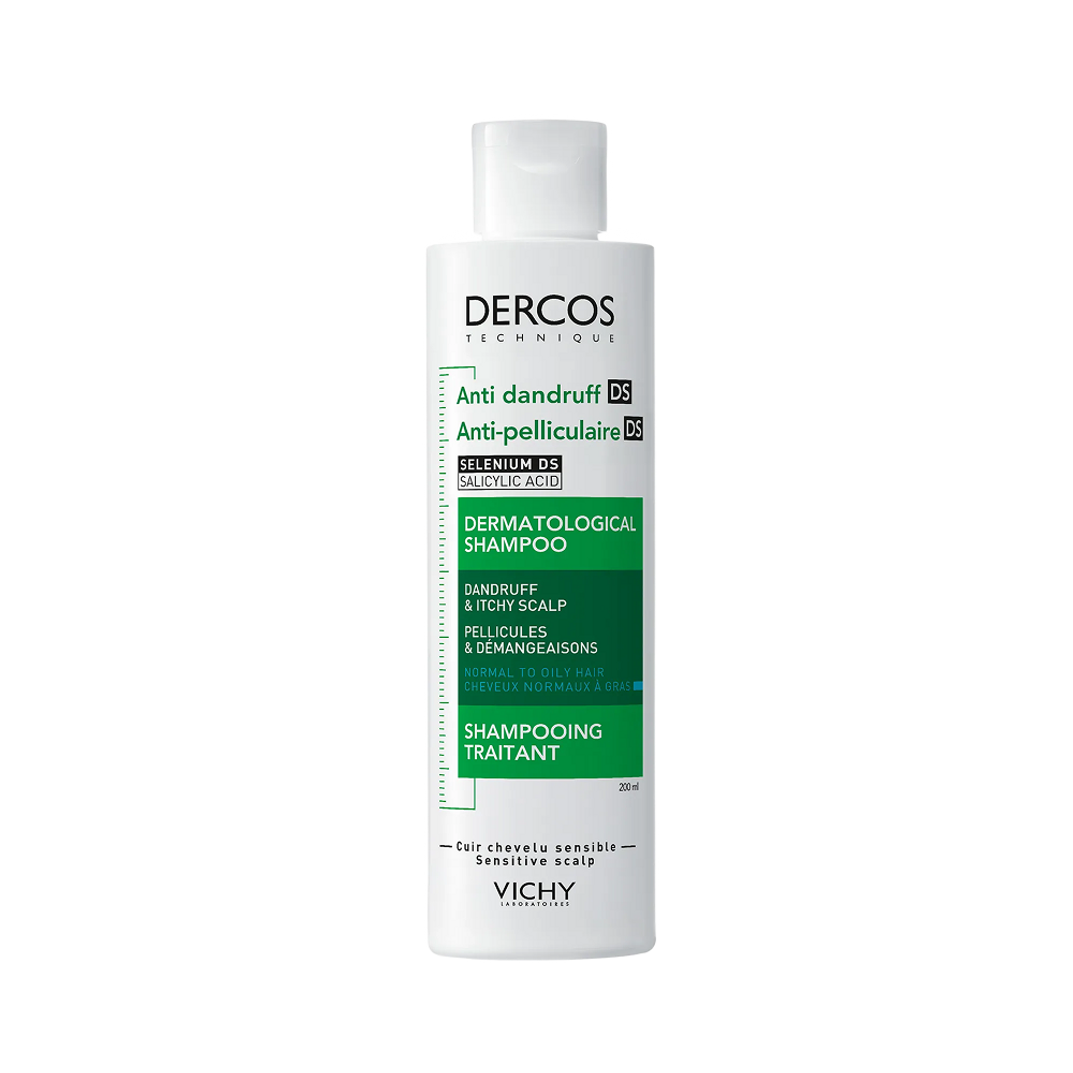 VICHY – Dercos DS Shampoing Traitant Anti-Pelliculaire Cheveux Normaux à Gras – 200ml
